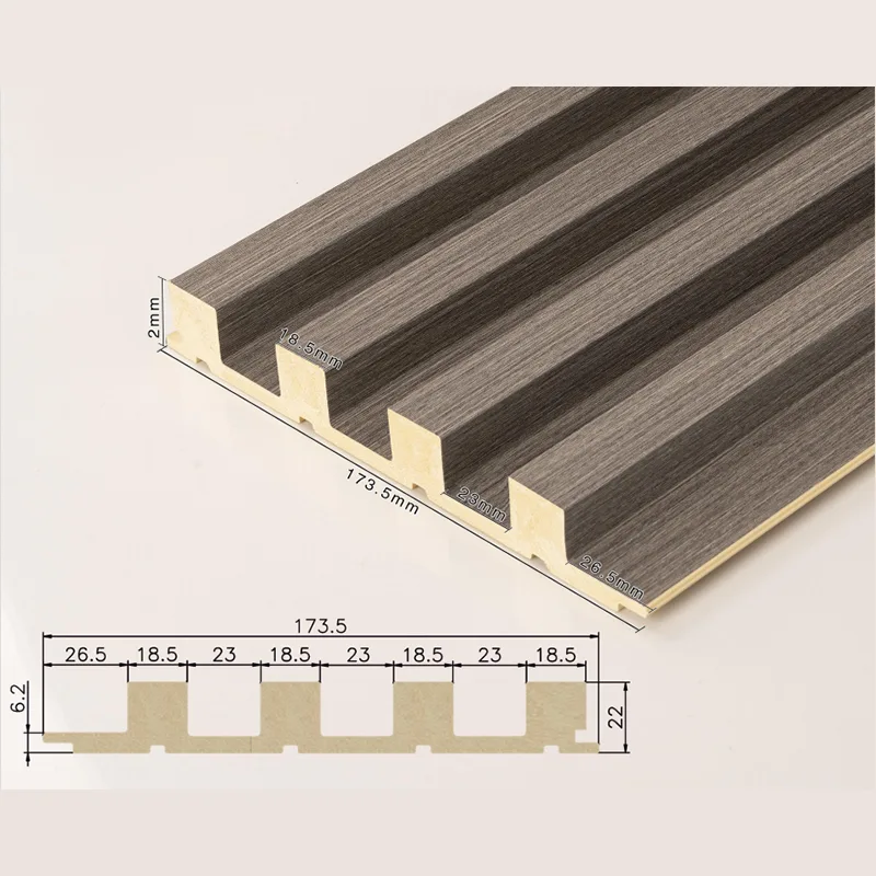 166 Solid räfflade panel med 4 rutnät