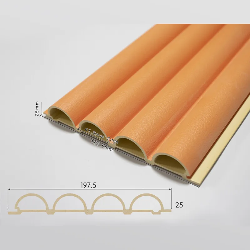 186 Ihålig halvcirkulär räfflade panel med 4 rutnät