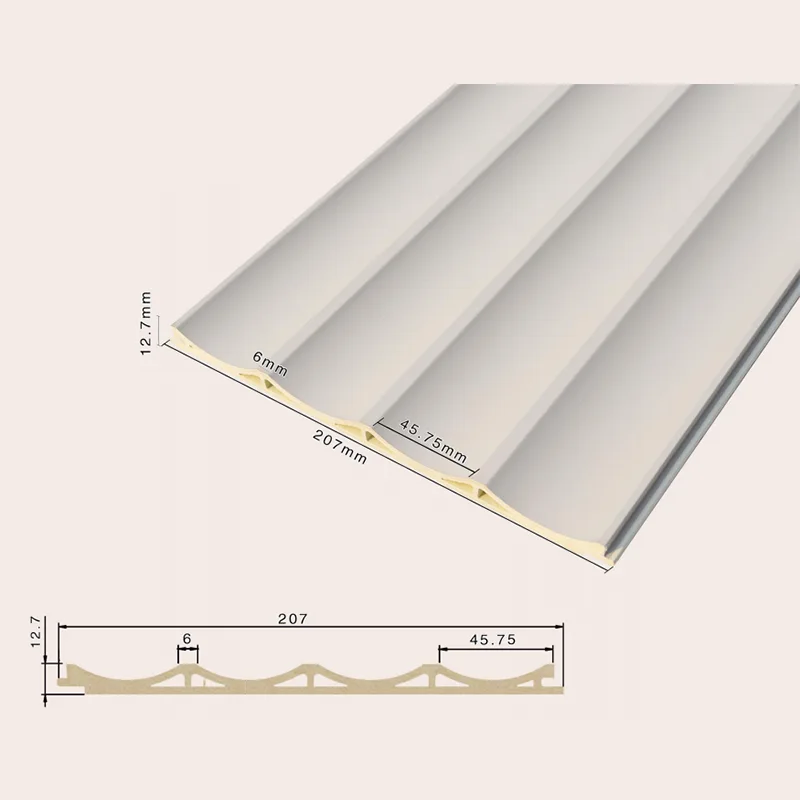 207 Ihålig försänkt räfflade panel med 4 rutnät